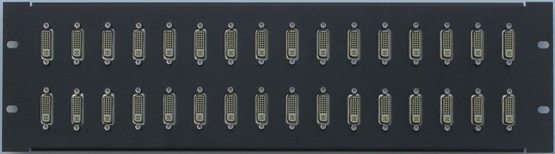 3RU 32 Port DVI Patch Panel